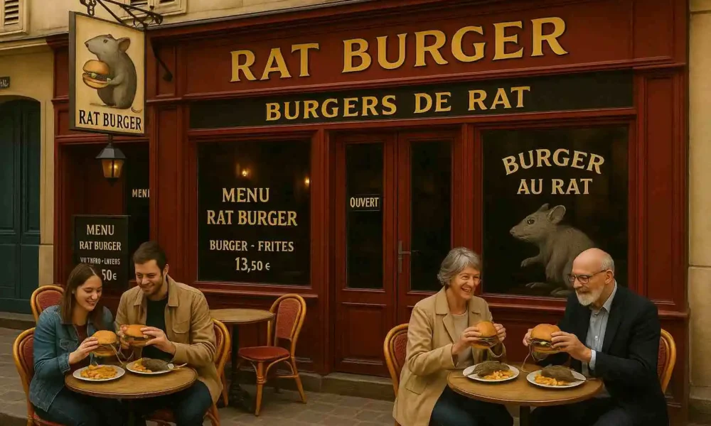 Le légendaire burger au rat du restaurant Ratatouille Royal