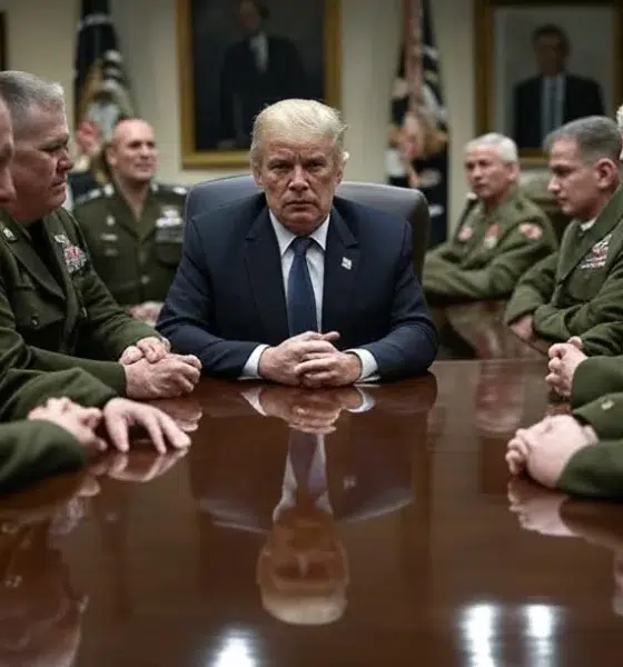 Donald Trump et ses généraux militaires (IA)