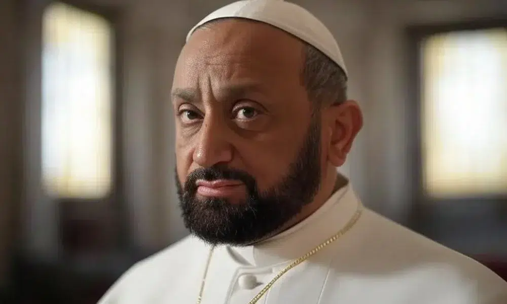 Le nouveau pape Cyril Hanouna (IA)