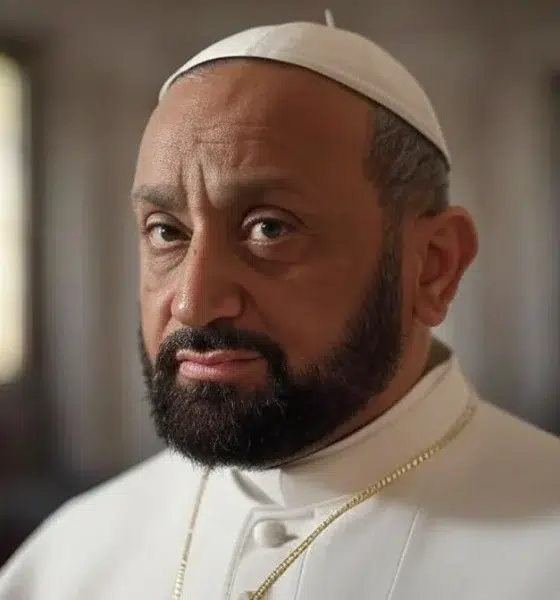 Le nouveau pape Cyril Hanouna (IA)
